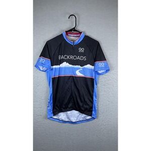 Louis Garneau Backroads‎ Go Active Cycling Jersey Mens 2XL Black Blue Road Bike